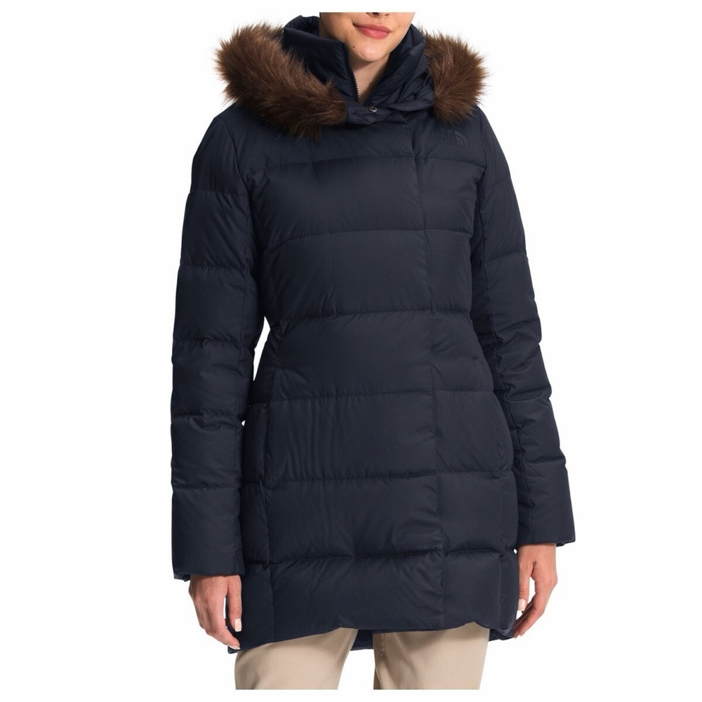The North Face Dark Navy Faux-Fur Hooded Down Parka